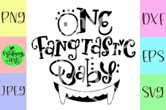 One fangtastic baby svg, halloween baby svg Product Image 2