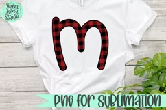 Buffalo Plaid PNG Alphabet | 26 PNGs For Sublimation Product Image 3