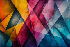 Vibrant multicolored triangular shapes create a dynamic and Product Image 1