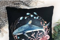 Shark with Coral Ocean Wreath Sublimation Design Product Image 2