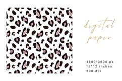 Leopard Animal Print Digital Paper. Leopard Seamless Pattern Product Image 1