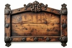 Vintage Wooden Nameplate Signboard Product Image 1