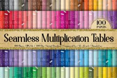100 Seamless Math Kids Multiplication Table Digital Papers Product Image 1