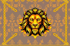 Golden Lion Design Background Product Image 1
