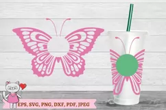 Butterflies SVG for tumbler Full Wrap Venti Cold Cup 24 oz Product Image 2