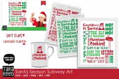 Santa Season Subway Art - Christmas SVG files for Crafters Product Image 2
