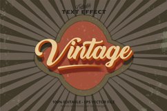 Vintage style editable text effect Product Image 1