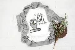 I Like Big Books SVG | Owl SVG | Back to School SVG Cut Fil Product Image 2