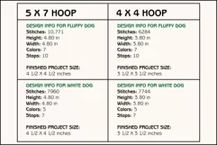 Little Dog Coasters - 4 x 4 and 5 x 7 Hoops Product Image 3