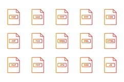 Set Of File Format Icons Product Image 1