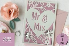3D Mr &amp; Mrs card| Paper cutting | wedding card SVG Product Image 2