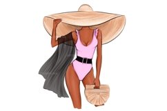 Summer girls clipart, Beach Girls clipart, Summer clipart Product Image 2