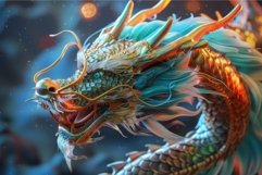 Majestic asian dragon in festive ambiance Product Image 1