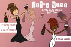 Lets Wine Part 2| Wino Girls | Girl with Wine PNG Clipart Product Image 1