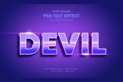 Devil Blue Gradient Editable PSD Text Effect Product Image 1