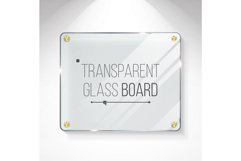 Transparent Shining Glass Vector. Beautiful Blank Shining Product Image 1