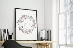 Watercolor floral wreath clipart Product Image 4