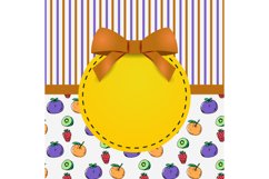 Card Pattern Fresh Fruit and Strips Product Image 1