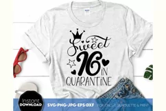 Sweet 16 SVG, Quarantine Birthday SVG, Friends SVG, Fabulous Product Image 1