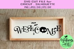 Welcome wood sign svg, halloween wood sign svg Product Image 1