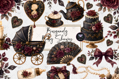 Burgundy Mocha Baby Clipart Product Image 1