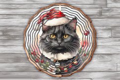 Christmas Decor. Cute Cat Round Pattern 20 PNG sublimations Product Image 7