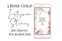 Rose Gold Instagram Puzzle Template - 3Posts Product Image 1