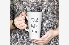 Latte Mug Photo Mock-up. PSD & JPEG Product Image 1