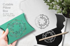 Ornate Circle Holes Cuttable Pillow Box for Small Gifts SVG Product Image 1
