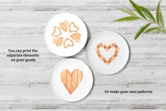 Watercolor Set "Wooden hearts" Product Image 3
