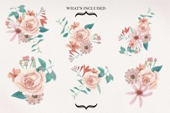 Heather Floral Watercolors Flowers Arrangements 6 Bouquets Product Image 3