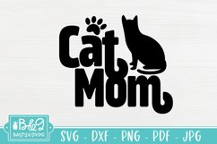 Cute Cat Mom SVG, Pet Owner, Cat Mamma DXF, PNG Product Image 2