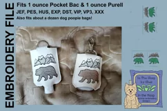 ITH Bear Silhouette Hand Sanitizer Holder - Key Fob Product Image 1