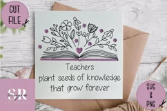 Thank you teacher card | Paper cutting | teacher card SVG Product Image 1