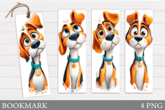 Cute Dog Bookmark Design. Funny Dog Bookmark Sublimation Product Image 1