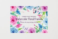 Watercolor floral frames - 8" x 11.5" - A4 Product Image 6