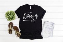 Black T-Shirt Mockup | 3001 Bella and Canvas Tshirt Mock up Product Image 2