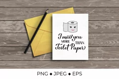 I love you more than toilet paper lettering Product Image 3