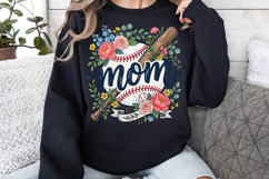 Baseball Mom Floral PNG Product Image 2