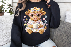 Cute Highland Cow Easter png Product Image 3