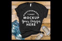 Bella Canvas 3001 t-shirt mockup BLACK HEATHER Product Image 1