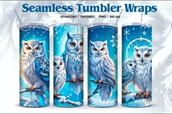Cute Owl Tumbler Sublimation, 20 oz Seamless Tumbler Wrap Product Image 1