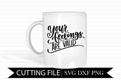 Your Feelings are Valid - Hand Lettered SVG Product Image 1