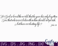 John 3 | For God So Loved Christian Farmhouse Home Sign Svg Product Image 2