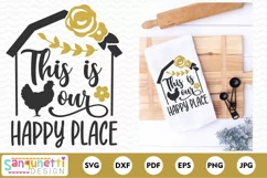 This is our happy place | Chicken farmhouse SVG Product Image 2
