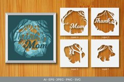 Thanks Mom Layered Papercut 3D Product Image 1