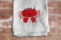 Cute Cartoon Crab Applique Embroidery Design Product Image 1