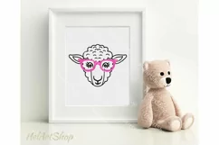 Sheep svg, Sheep with glasses svg, Farm animal svg, Cute Product Image 3