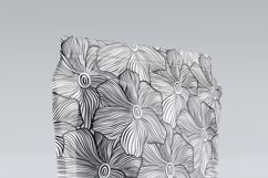 B&amp;W floral seamless pattern 2, digital paper Product Image 2