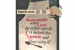 Homemade with love svg funny baking cooking svg file Product Image 2